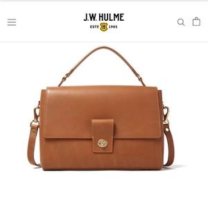 JW HULME Emily Top Handle Leather Satchel with Dustbag